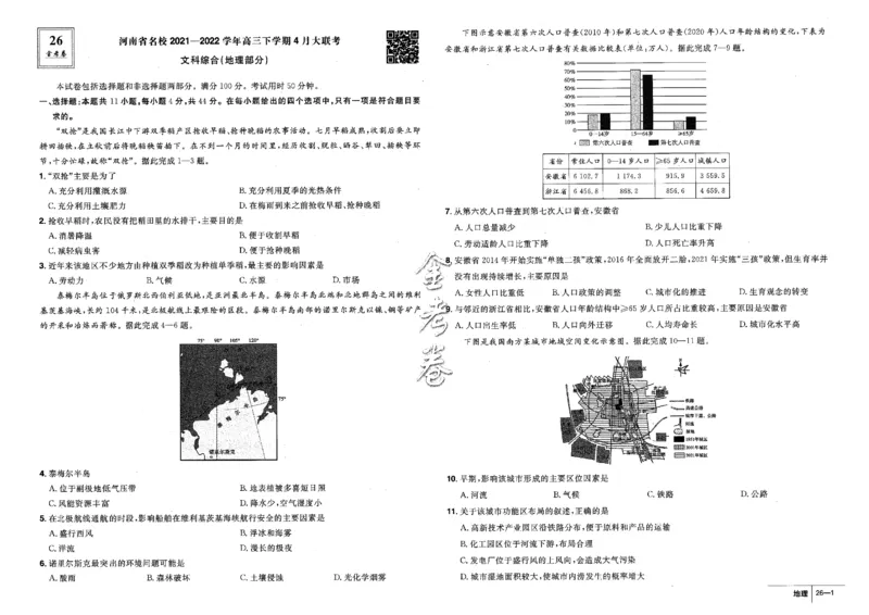 金考卷优秀模拟试卷汇编45套全国卷地理_9.2025地理总复习_地理高考模拟题_老高考_2023年_地理全国卷2023金考卷