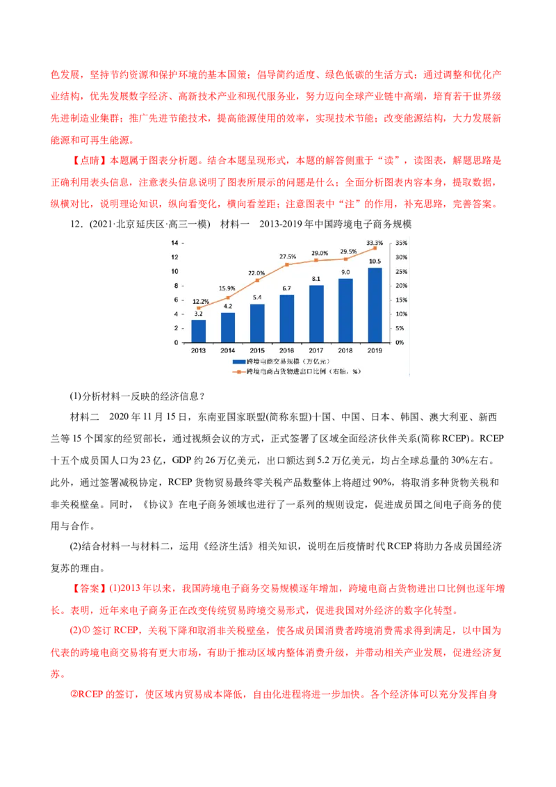 专题04发展社会主义市场经济-2021年高考政治真题与模拟题分类训练（教师版含解析）_8.2025政治总复习_2023年新高考资料_一轮复习_2023年新高考大一轮复习讲义
