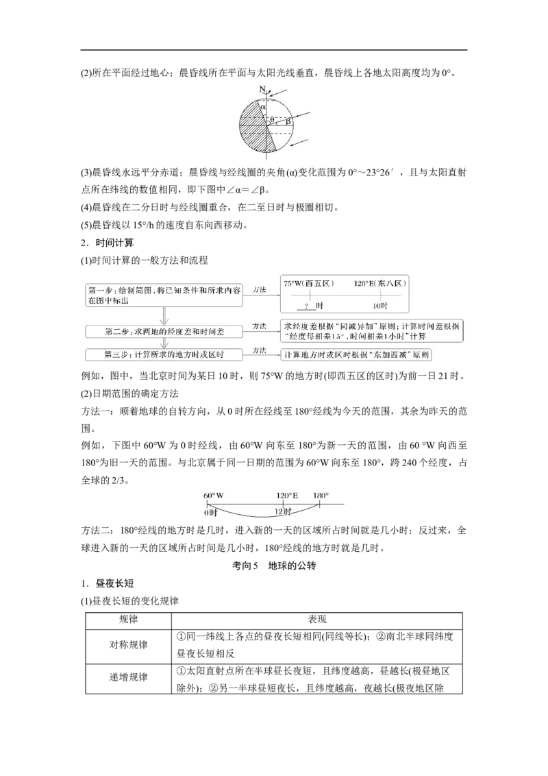 第三部分　大单元1　地球的运动_9.2025地理总复习_2025年新高考资料_二轮复习_2025年高考地理二轮复习讲义+专题强化练（学生版）_复习讲义