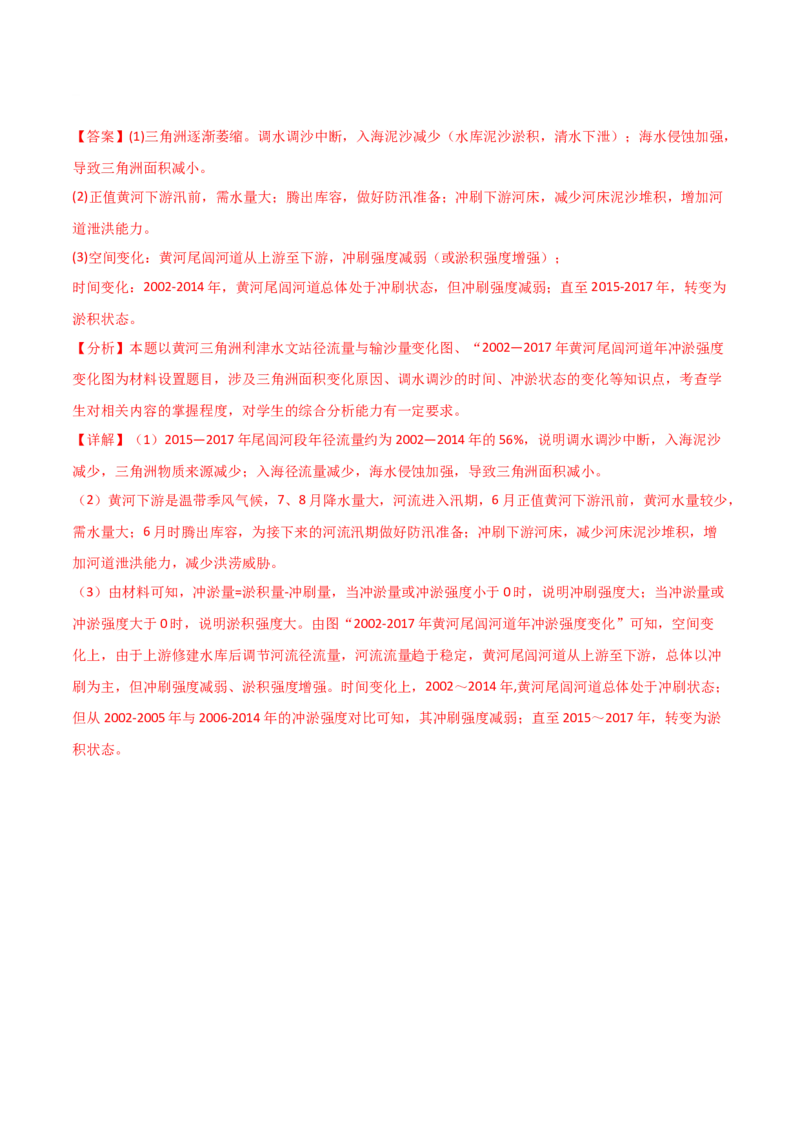 重难点06地表形态变化-2024年高考地理热点&middot;重点&middot;难点专练（新高考专用）（解析版）_9.2025地理总复习_2024年新高考资料_3.2024专项复习