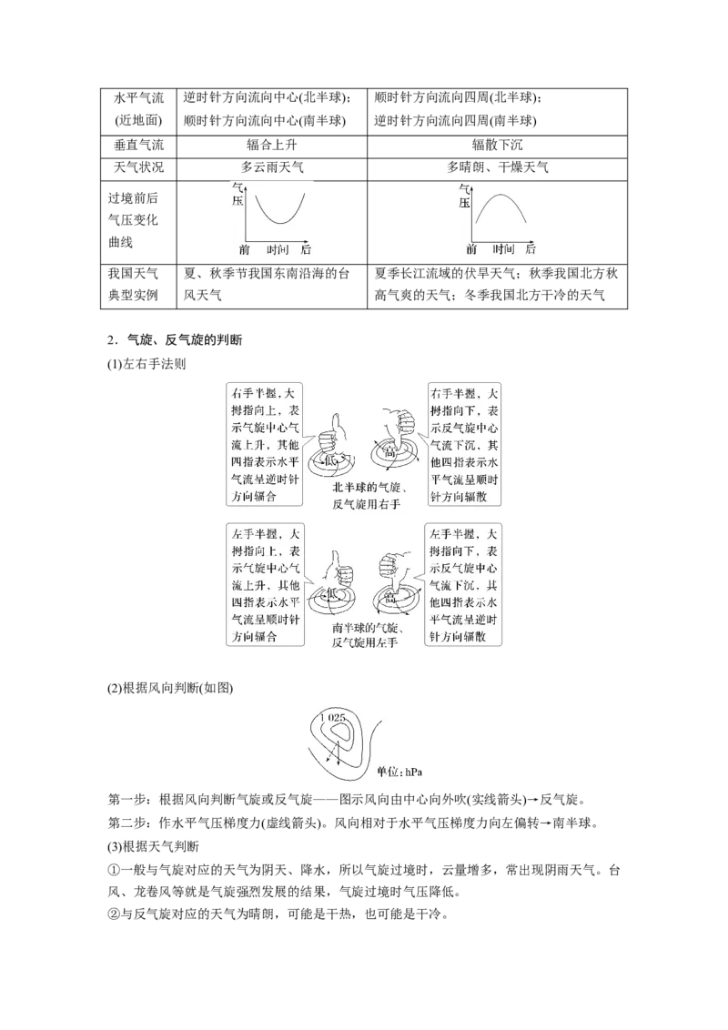 第三章　第2讲　课时16　气旋、反气旋与天气_9.2025地理总复习_2025年新高考资料_一轮复习_2025高考大一轮复习讲义+练习（完结）_2025高考大一轮复习地理（人教版）_2025大一轮复习讲义
