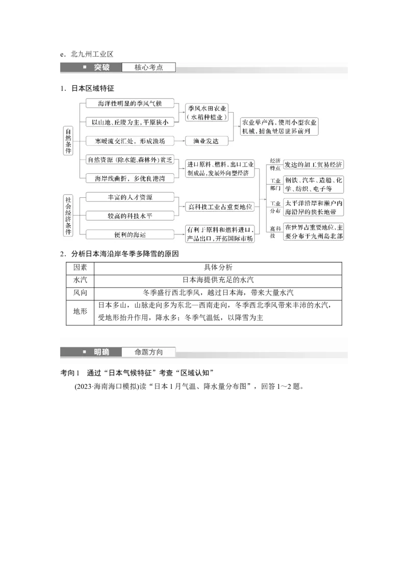 第五部分第一章第2讲课时81　日本　印度_9.2025地理总复习_2025年新高考资料_一轮复习_2025高考大一轮复习讲义+练习（完结）_2025高考大一轮复习地理（湘教版）_大一轮复习讲义