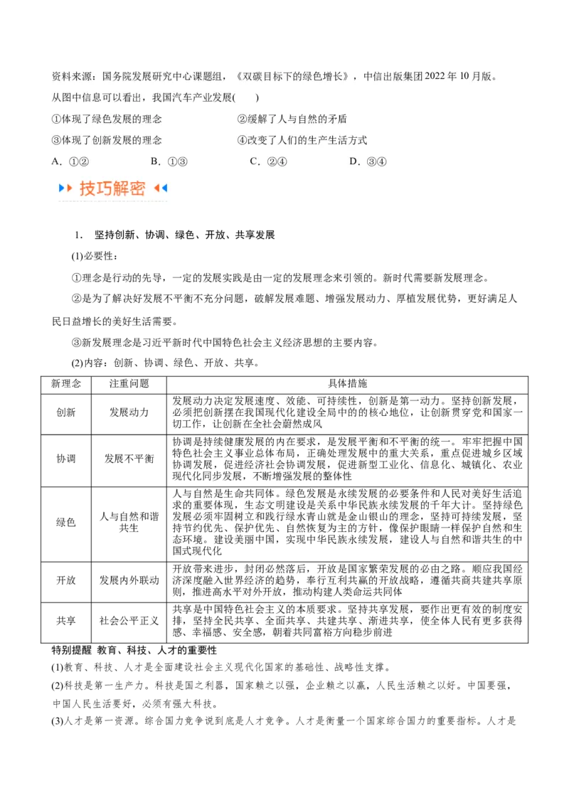专题05经济篇&mdash;&mdash;推动高质量发展（讲义）（原卷版）_8.2025政治总复习_2024年新高考资料_2.2024二轮复习_2024年高考政治二轮复习高频考点追踪与预测（新高考专用）