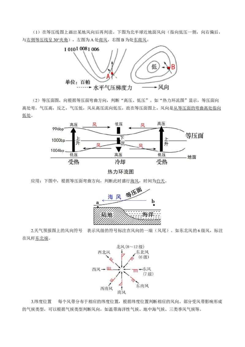 重难点05风-2024年高考地理热点&middot;重点&middot;难点专练（上海新高考专用）（原卷版）_9.2025地理总复习_2024年新高考资料_3.2024专项复习