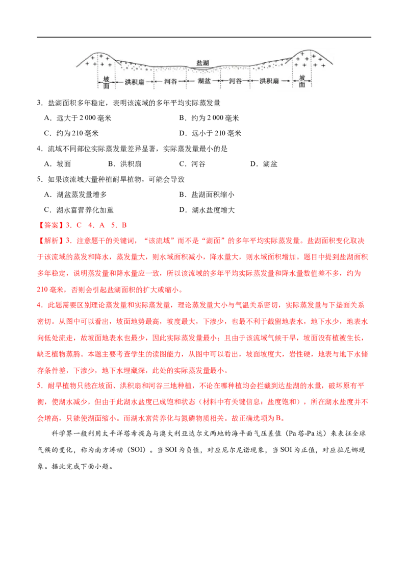 考点03海-气相互作用-2023年高考地理一轮复习小题多维练（解析版）_9.2025地理总复习_2023年新高考复习资料_一轮复习_2023年高考地理一轮复习小题多维练（新高考专用）_水的运动