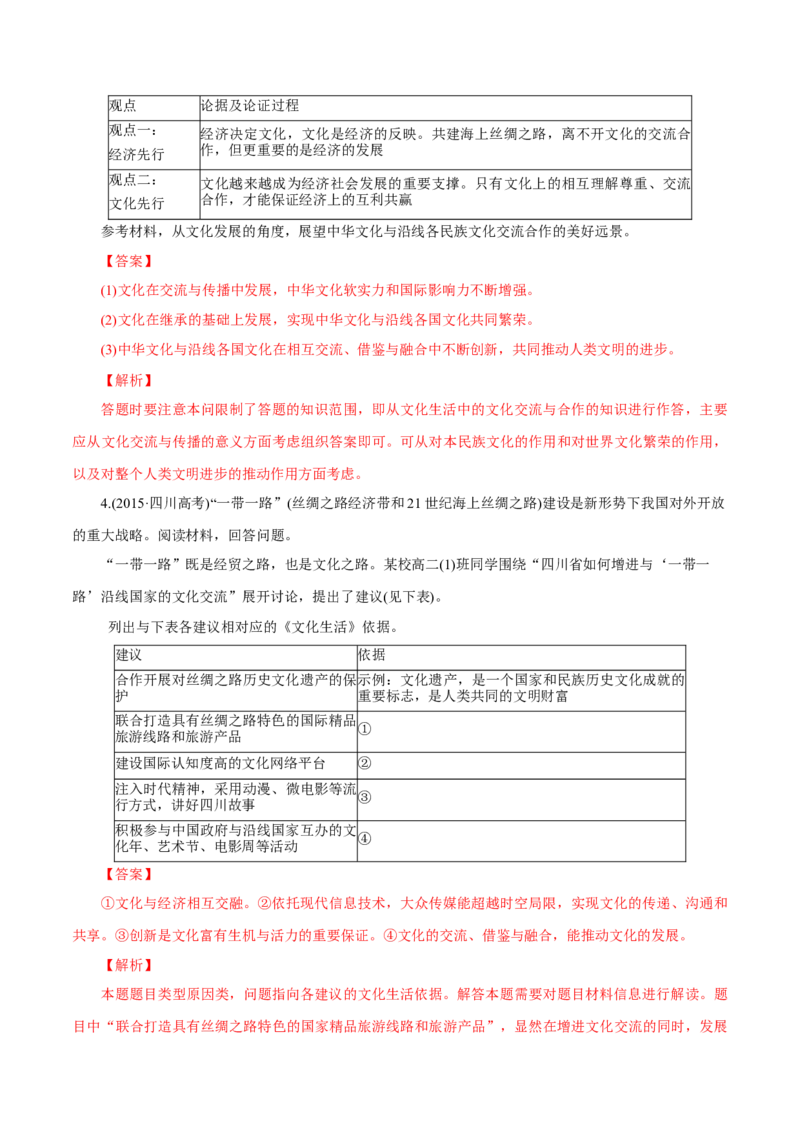 专题13文化交流的意义（解析版）_8.2025政治总复习_赠品通用版（老高考）复习资料_专项复习_答题模板_2020年高考政治主观题答题模板(等24份资料)
