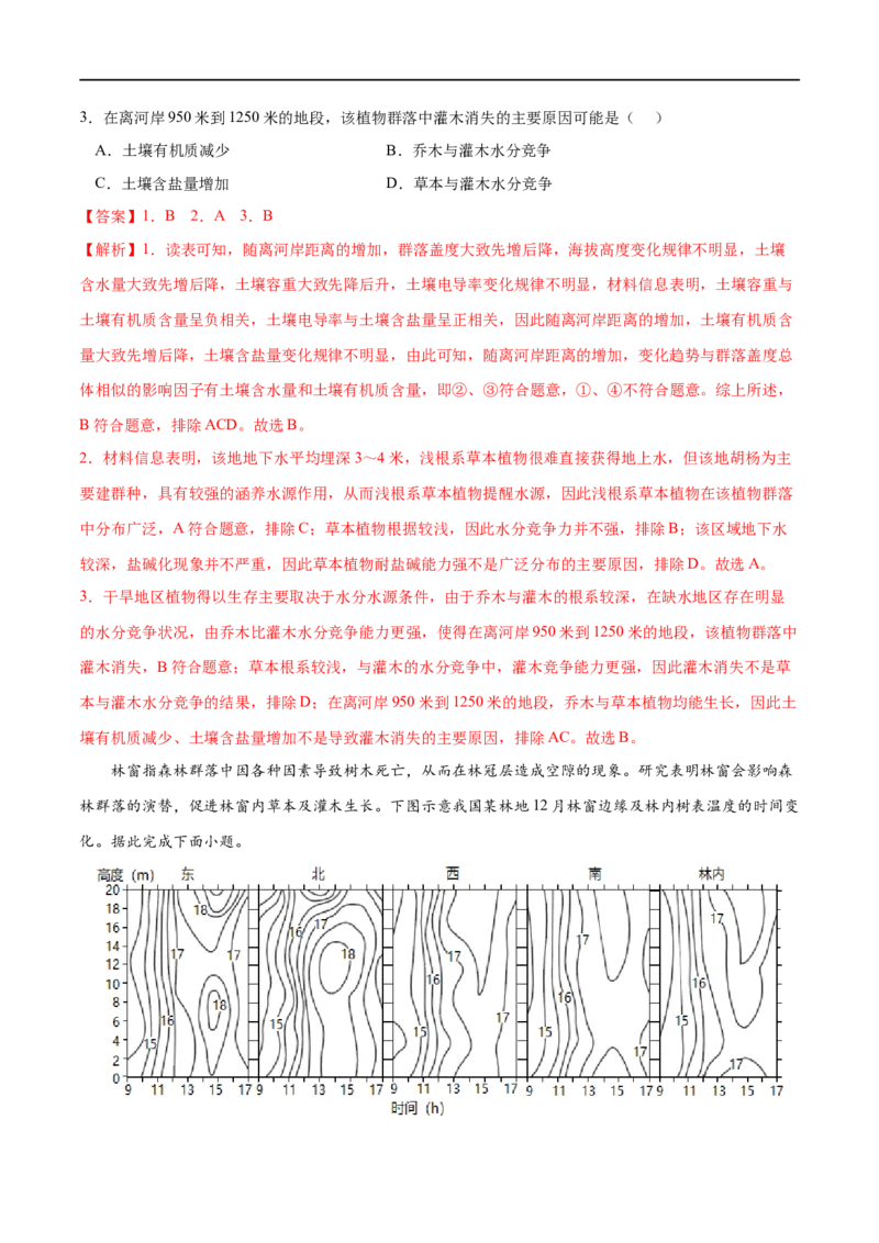 考点01植被-2023年高考地理一轮复习小题多维练（解析版）_9.2025地理总复习_2023年新高考复习资料_一轮复习_2023年高考地理一轮复习小题多维练（新高考专用）_植被与土壤