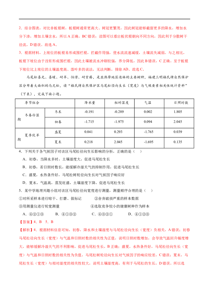 考点01植被-2023年高考地理一轮复习小题多维练（解析版）_9.2025地理总复习_2023年新高考复习资料_一轮复习_2023年高考地理一轮复习小题多维练（新高考专用）_植被与土壤