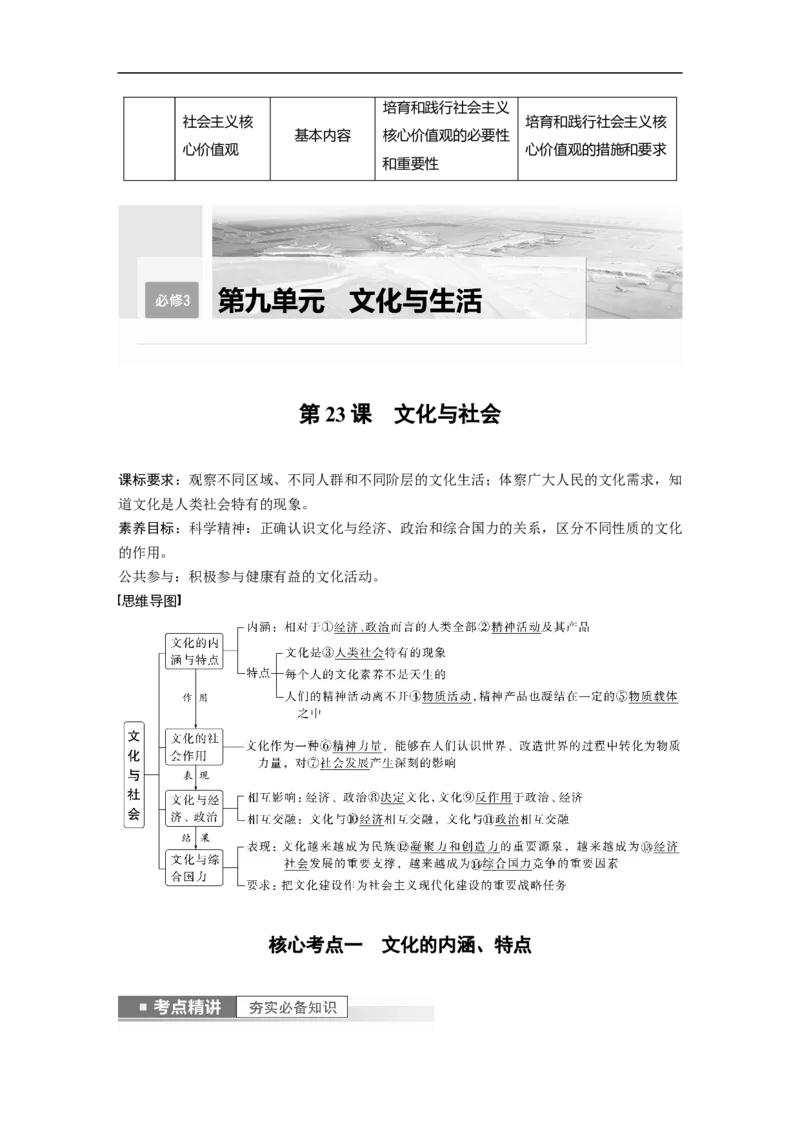 2023年高考政治一轮复习（全国版）第9单元第23课文化与社会_8.2025政治总复习_赠品通用版（老高考）复习资料_一轮复习_2023年高考政治一轮复习讲义+课件（全国版）