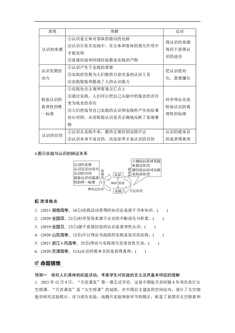 专题10　课时2　辩证唯物主义认识论_8.2025政治总复习_赠品通用版（老高考）复习资料_二轮复习_2023年高考政治二轮复习讲义+课件（全国版）_2023年高考政治二轮复习讲义（全国版）