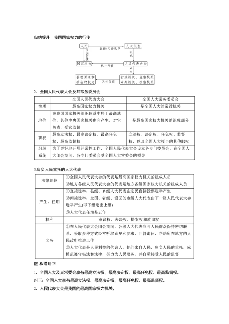 2024年高考政治一轮复习（部编版）必修3　第13课　我国的根本政治制度_8.2025政治总复习_2024年新高考资料_1.2024一轮复习_2024年高考政治一轮复习讲义（部编版）
