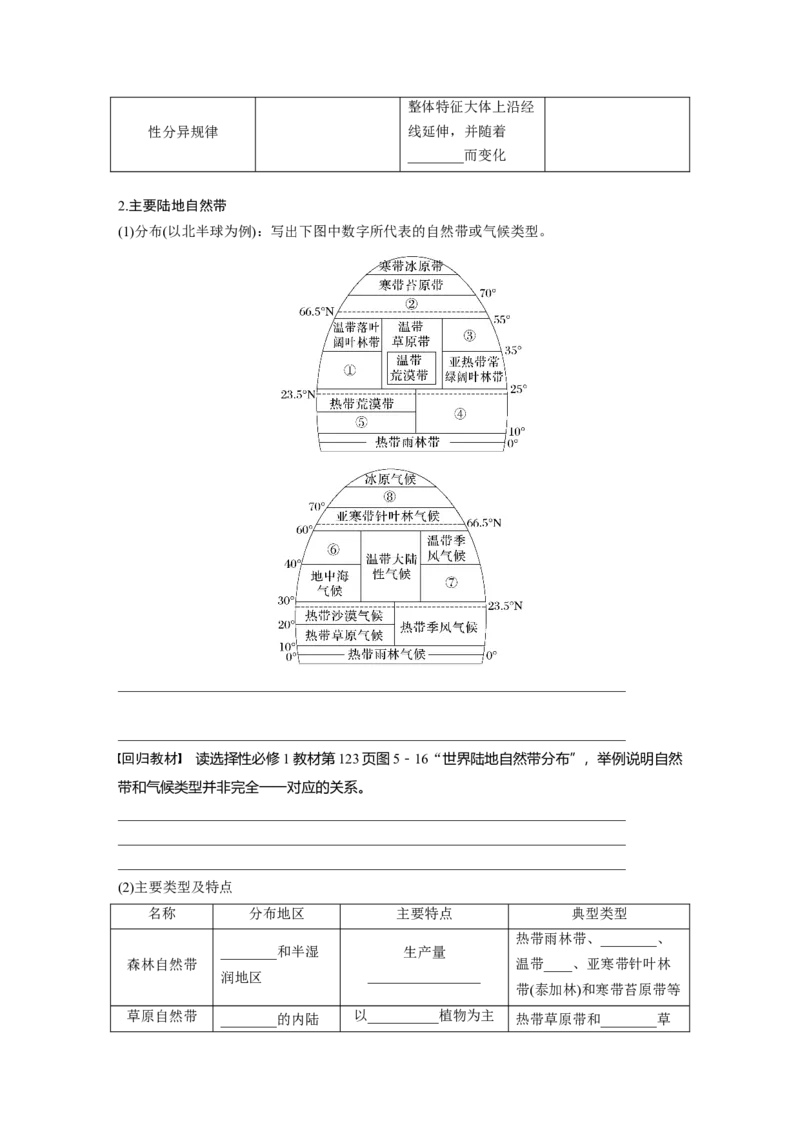 第一部分第六章第2讲课时37　水平分异规律　地方性分异规律_9.2025地理总复习_2025年新高考资料_一轮复习_2025高考大一轮复习讲义+练习（完结）_2025高考大一轮复习地理（湘教版）