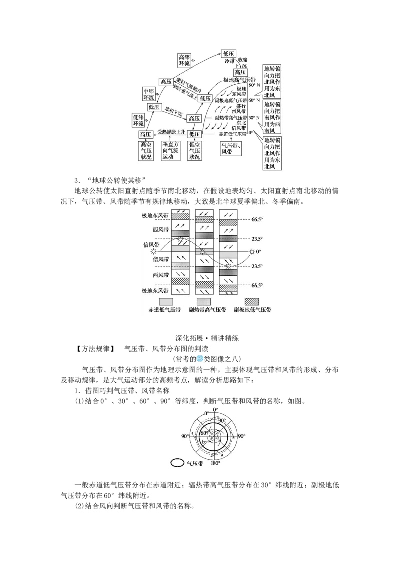 统考版2023版高三地理一轮复习第9讲全球气压带风带的分布和移动学生用书_9.2025地理总复习_赠品通用版（老高考）复习资料_一轮复习_通用版2023届高三地理一轮复习全册学案