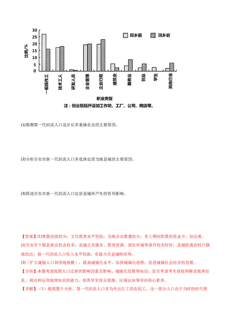 重难点09人口-2024年高考地理热点&middot;重点&middot;难点专练（新高考专用）（解析版）_9.2025地理总复习_2024年新高考资料_3.2024专项复习_2024年高考地理热点&middot;重点&middot;难点专练（新高考专用）
