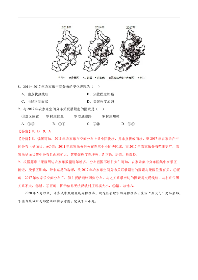 考点03服务业区位因素及其变化-2023年高考地理一轮复习小题多维练（原卷版）_9.2025地理总复习_2023年新高考复习资料_一轮复习_2023年高考地理一轮复习小题多维练（新高考专用）