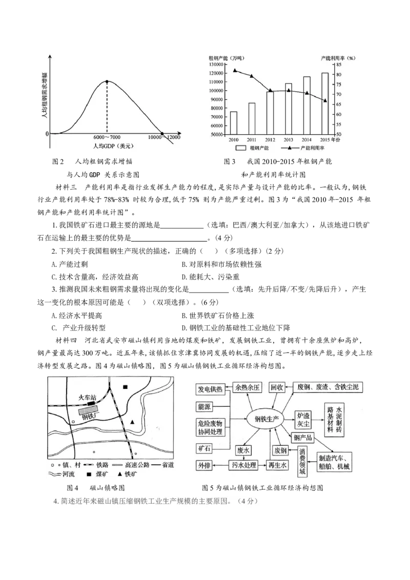 黄金卷06（考试版）-赢在高考&middot;黄金8卷备战2024年高考地理模拟卷（上海专用）_9.2025地理总复习_2024年新高考资料_4.2024高考模拟预测试卷