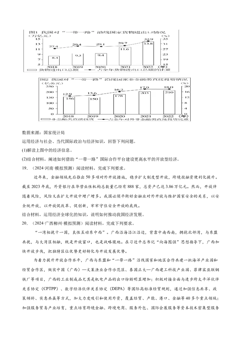 专题突破卷12经济全球化（原卷版）_8.2025政治总复习_2025年新高考资料_一轮复习_2025年高考政治一轮复习考点通关卷（新高考通用）