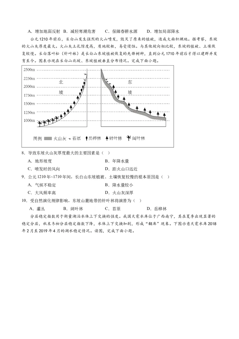 黄金卷06（考试版）-赢在高考&middot;黄金8卷备战2024年高考地理模拟卷（山东专用）_9.2025地理总复习_2024年新高考资料_4.2024高考模拟预测试卷