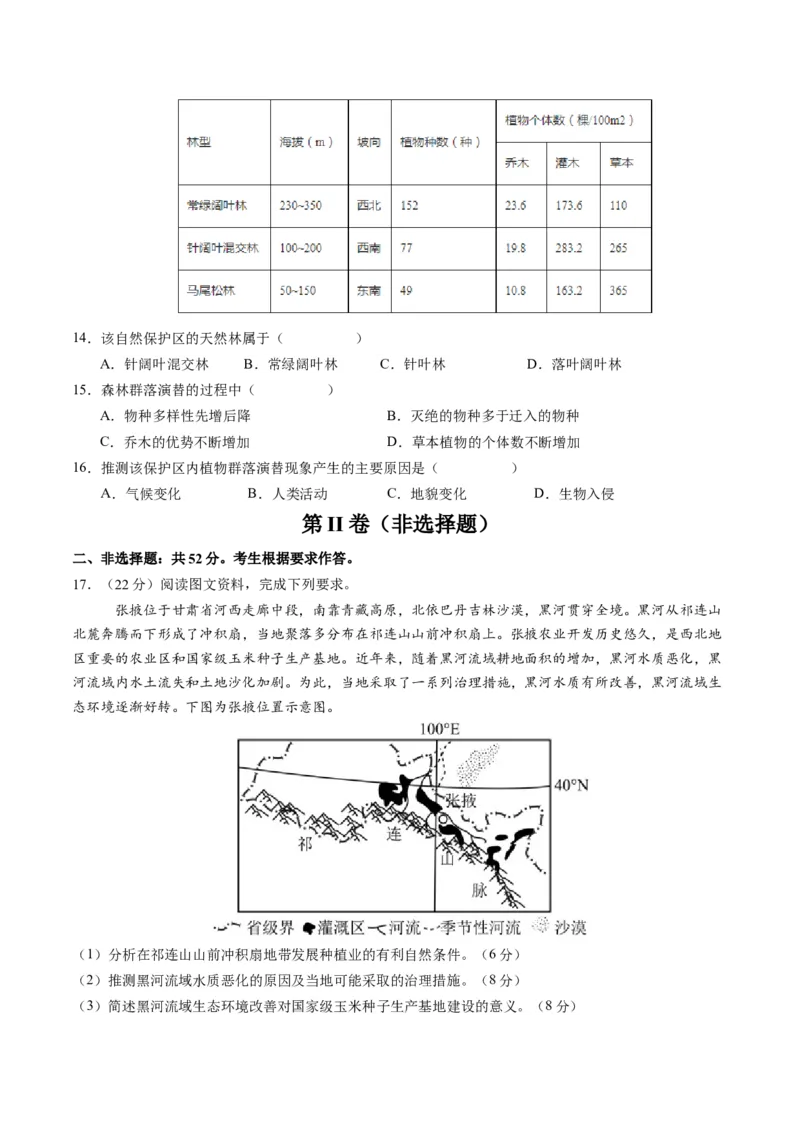 黄金卷04（原卷版）-赢在高考&middot;黄金8卷备战2024年高考地理模拟卷（广东专用）_9.2025地理总复习_2024年新高考资料_4.2024高考模拟预测试卷