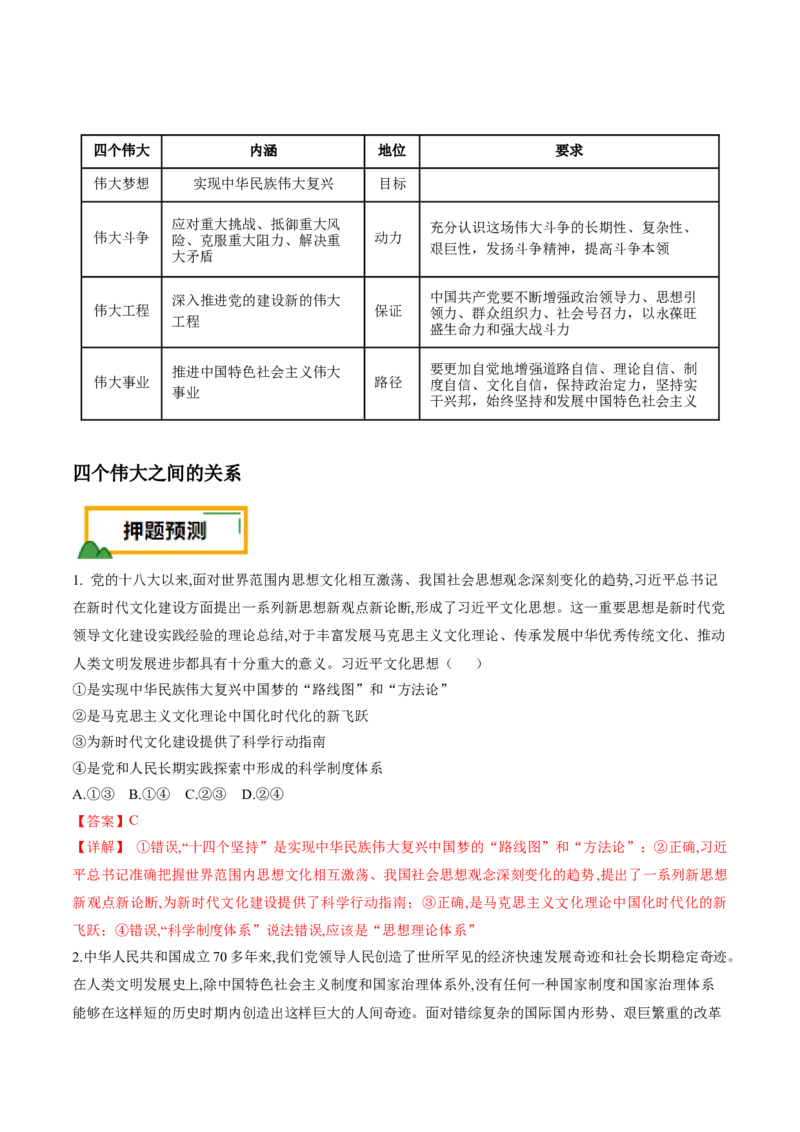 押第1&mdash;2题中国特色社会主义（解析版）_8.2025政治总复习_2024年新高考资料_5.2024三轮冲刺_备战2024年高考政治临考题号押题（辽宁、黑龙江、吉林专用）323375917