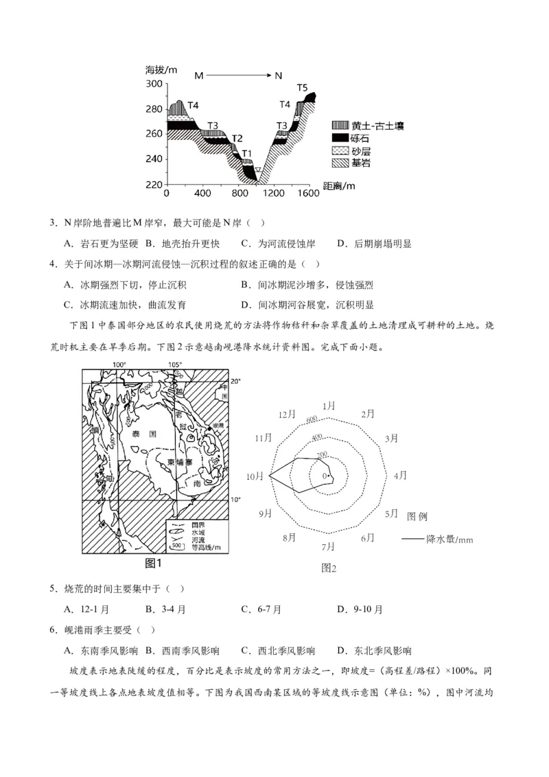 黄金卷04-赢在高考&middot;黄金8卷备战2024年高考地理模拟卷（江苏专用）原卷版_9.2025地理总复习_2024年新高考资料_4.2024高考模拟预测试卷