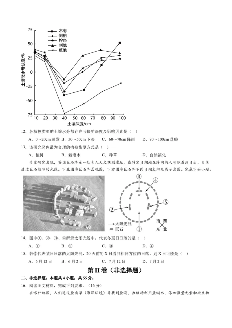 黄金卷05（考试版）-赢在高考&middot;黄金8卷备战2024年高考地理模拟卷（山东专用）_9.2025地理总复习_2024年新高考资料_4.2024高考模拟预测试卷