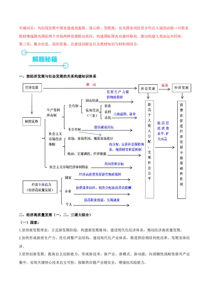 押新高考卷第14-23题经济与社会（解析版）_8.2025政治总复习_2024年新高考资料_5.2024三轮冲刺_备战2024年高考政治临考题号押题（新高考通用）322937427