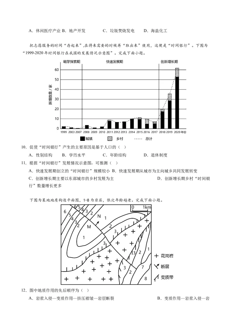 黄金卷05（考试版）-赢在高考&middot;黄金8卷备战2024年高考地理模拟卷（河北专用）_9.2025地理总复习_2024年新高考资料_4.2024高考模拟预测试卷