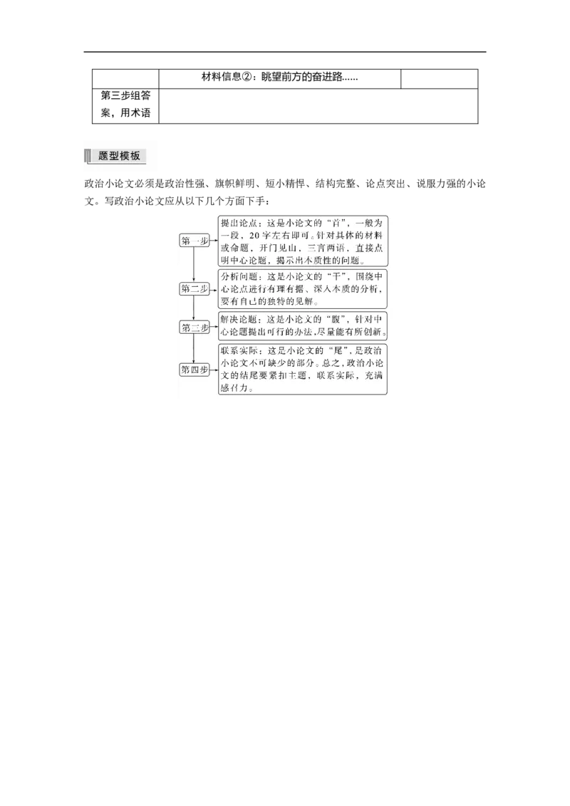 专题1　主观题题型突破　政治小论文类_8.2025政治总复习_2023年新高考资料_二轮复习_2023年高考政治二轮复习讲义+课件（新高考版）_2023年高考政治二轮复习讲义（新高考版）_学生版