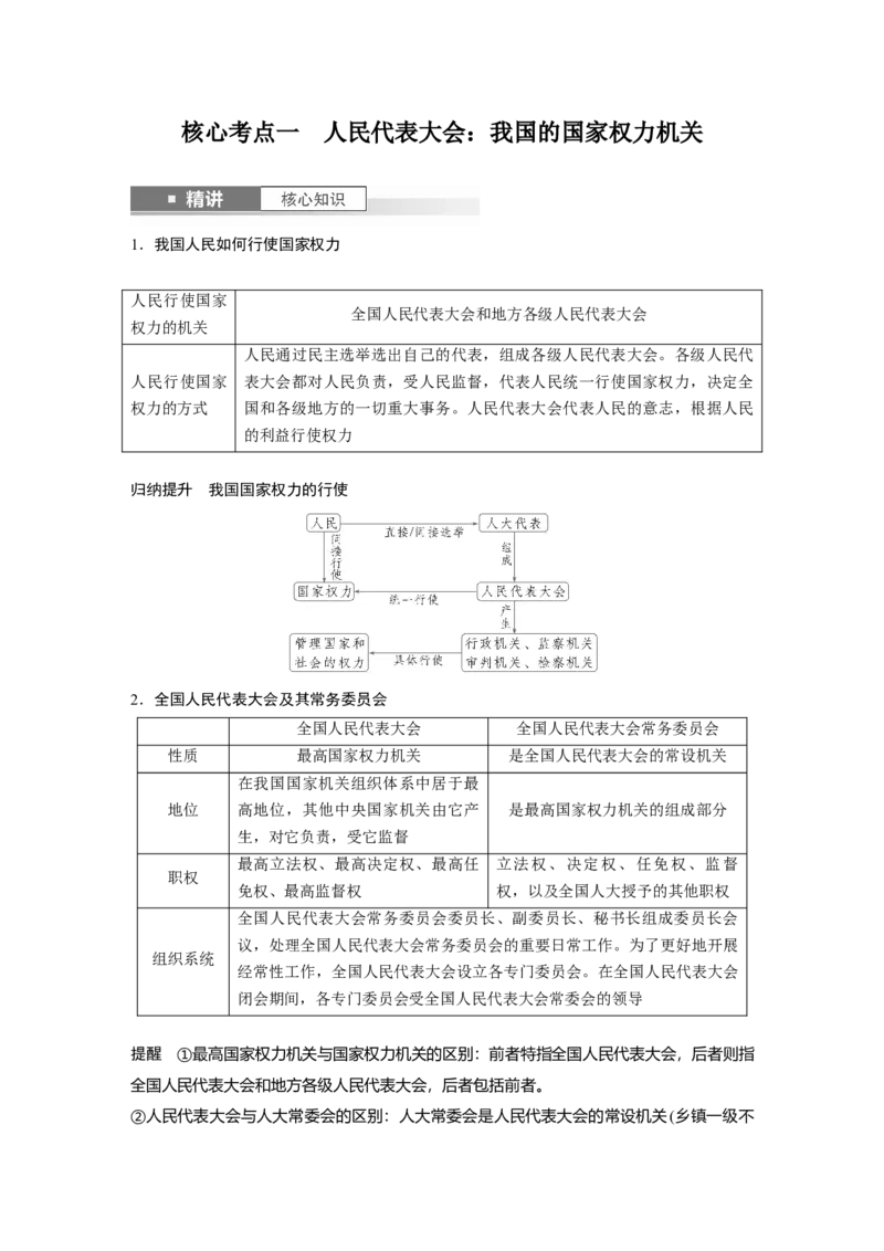 必修3第十二课　我国的根本政治制度_8.2025政治总复习_2025年新高考资料_一轮复习_2025政治大一轮复习讲义+课件（完结）_2025政治大一轮复习讲义配套学生用书Word版全书_459
