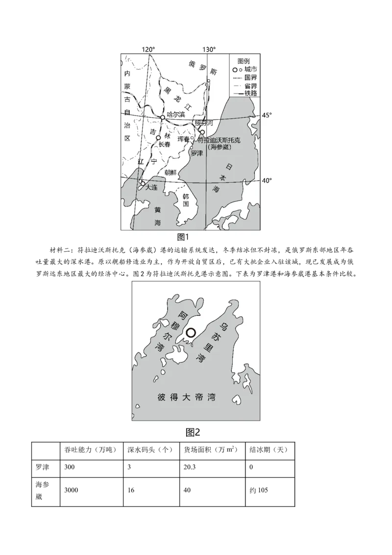 黄金卷03（考试版）-赢在高考&middot;黄金8卷备战2024年高考地理模拟卷（天津专用）_9.2025地理总复习_2024年新高考资料_4.2024高考模拟预测试卷