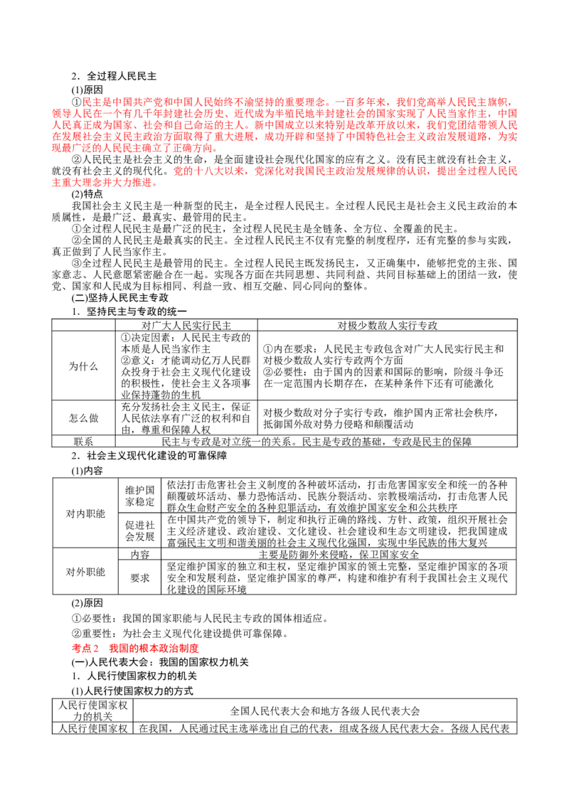 必修3《政治与法治》(思维导图+高频考点+易错扫描)-备战2024年高考政治抢分秘籍（新高考专用）_8.2025政治总复习_2024年新高考资料_5.2024三轮冲刺
