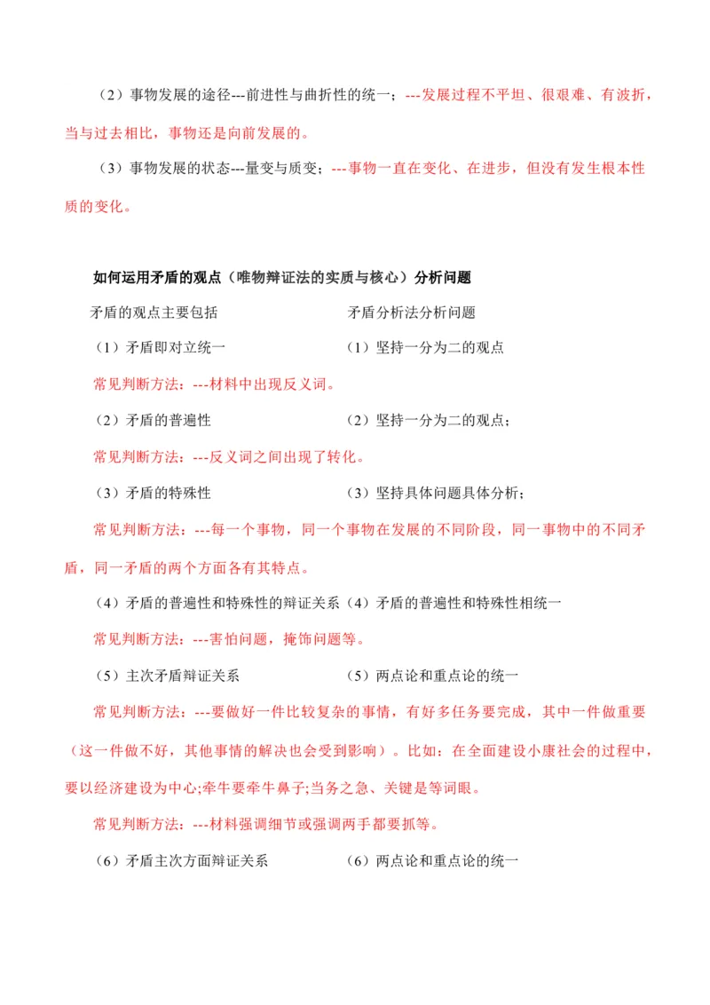 必修4生活与哲学-备战2021年高中政治核心知识主观题答题模板_8.2025政治总复习_赠品通用版（老高考）复习资料_专项复习_答题模板