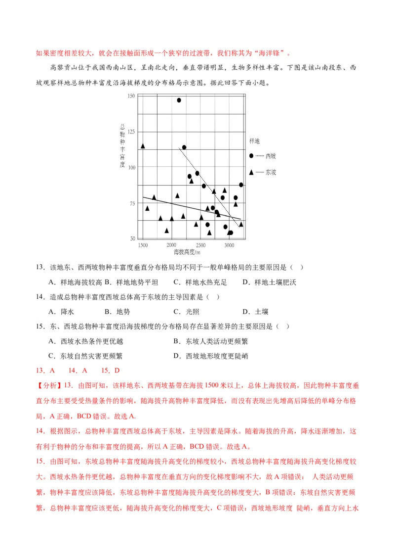 黄金卷8（解析版）_9.2025地理总复习_2024年新高考资料_4.2024高考模拟预测试卷_赢在高考&middot;黄金8卷备战2024年高考地理模拟卷（江苏专用）31270108