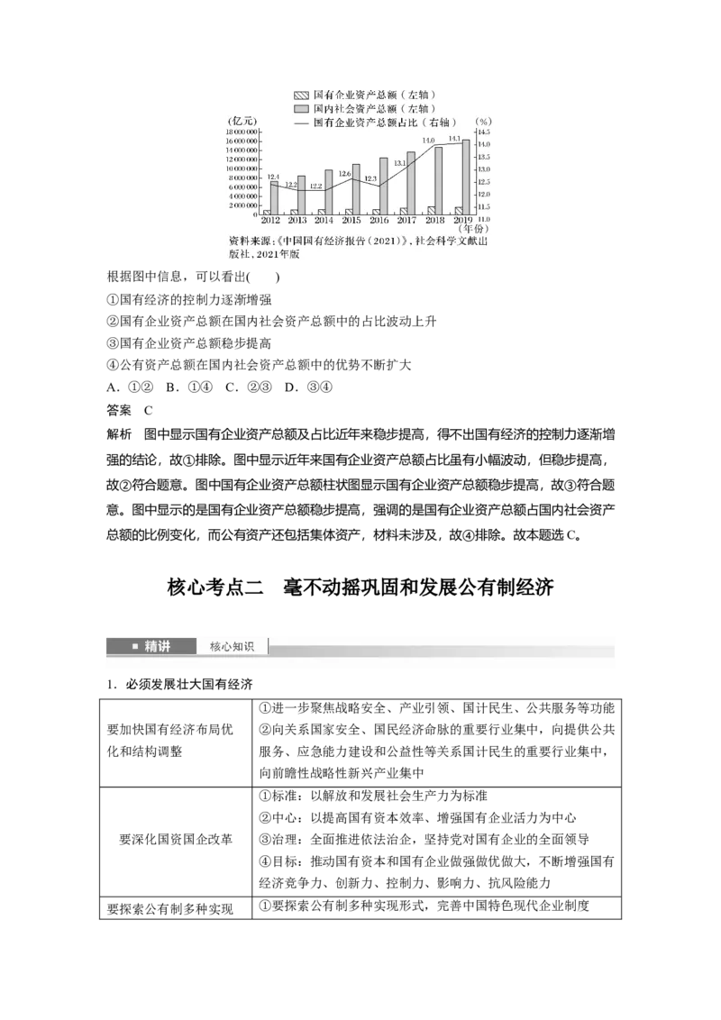 必修2第五课　课时1　坚持公有制为主体_8.2025政治总复习_2025年新高考资料_一轮复习_2025政治大一轮复习讲义+课件（完结）_2025政治大一轮复习讲义配套教师用书Word版全书