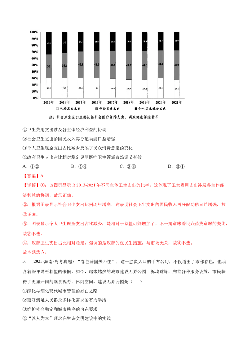 押新高考卷第2-5题经济发展（解析版）_8.2025政治总复习_2024年新高考资料_5.2024三轮冲刺_备战2024年高考政治临考题号押题（新高考通用）322937427