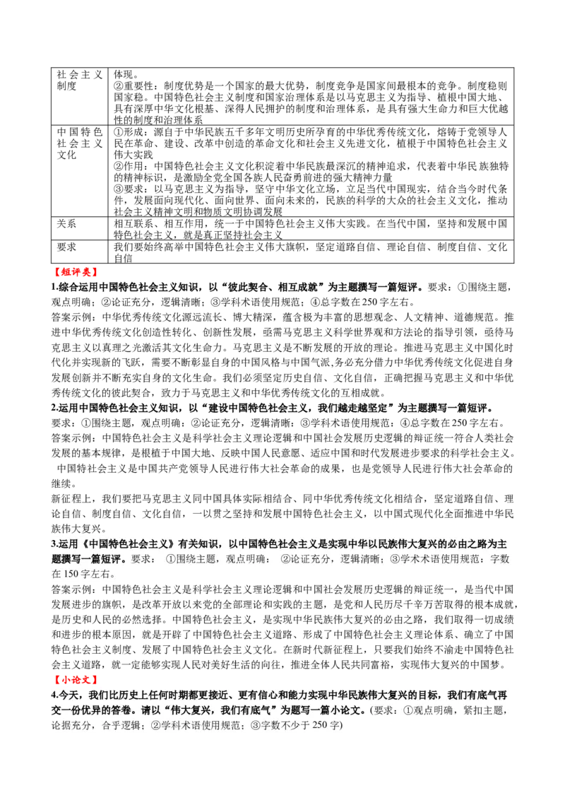 必修1+《中国特色社会主义》(思维导图+高频考点+易错扫描)-备战2024年高考政治抢分秘籍（新高考专用）_8.2025政治总复习_2024年新高考资料_5.2024三轮冲刺