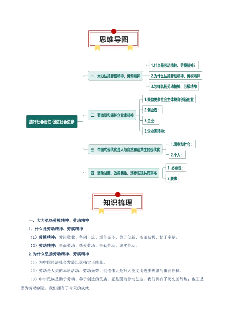 必修二《经济与社会》知识清单-上好课2025年高考政治一轮复习知识清单（新高考专用）_8.2025政治总复习_2025年新高考资料_一轮复习_2025年高考政治一轮复习知识清单