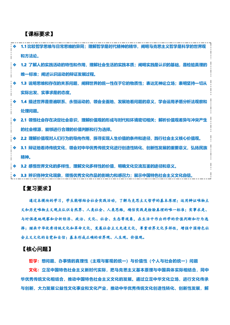 必修四《哲学与文化》知识清单-上好课2025年高考政治一轮复习知识清单（新高考专用）_8.2025政治总复习_2025年新高考资料_一轮复习_2025年高考政治一轮复习知识清单
