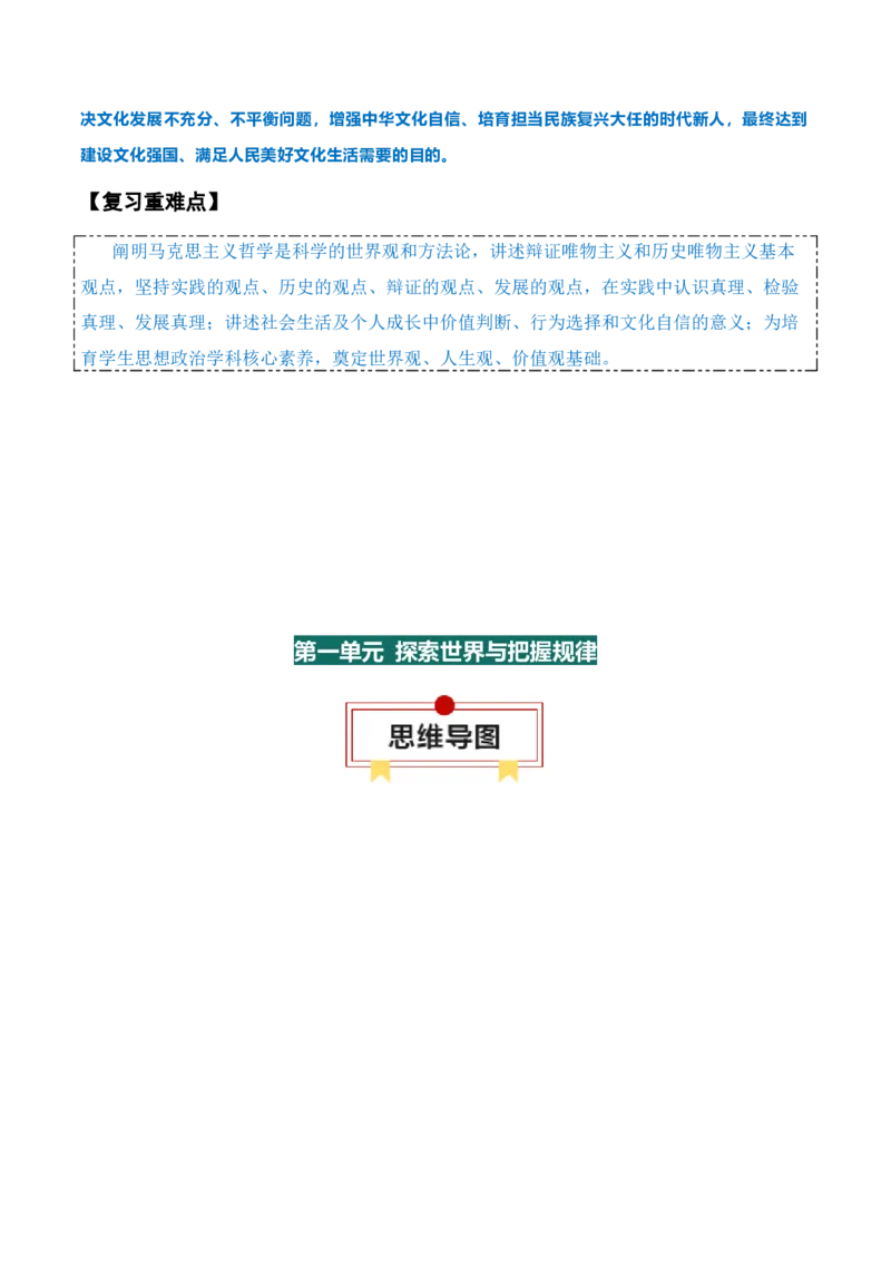 必修四《哲学与文化》知识清单-上好课2025年高考政治一轮复习知识清单（新高考专用）_8.2025政治总复习_2025年新高考资料_一轮复习_2025年高考政治一轮复习知识清单