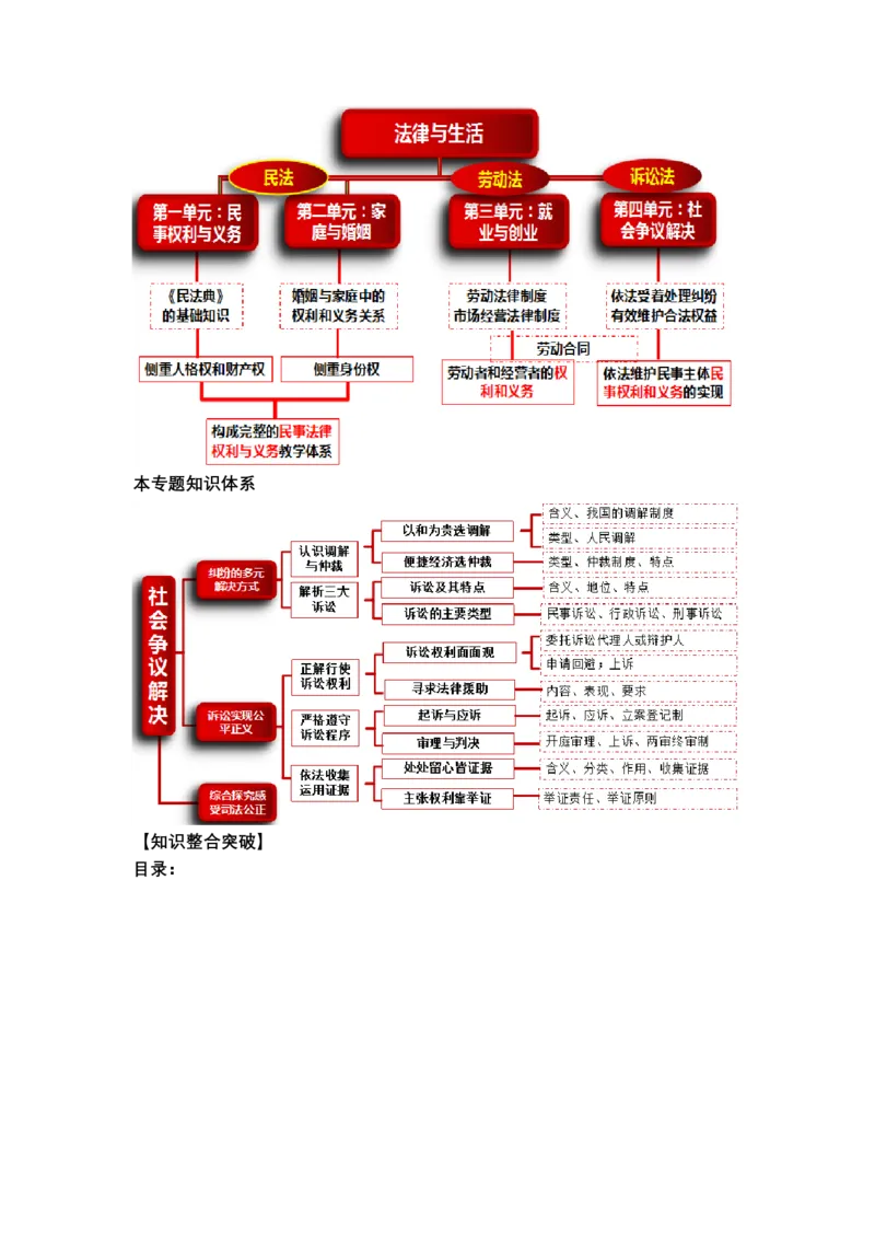 专题十四+依法维护民事主体民事权利和义务的实现&mdash;&mdash;社会争议解决（教学设计）-2023年高考政治二轮复习讲练测（新高考专用）_8.2025政治总复习_2023年新高考资料_二轮复习
