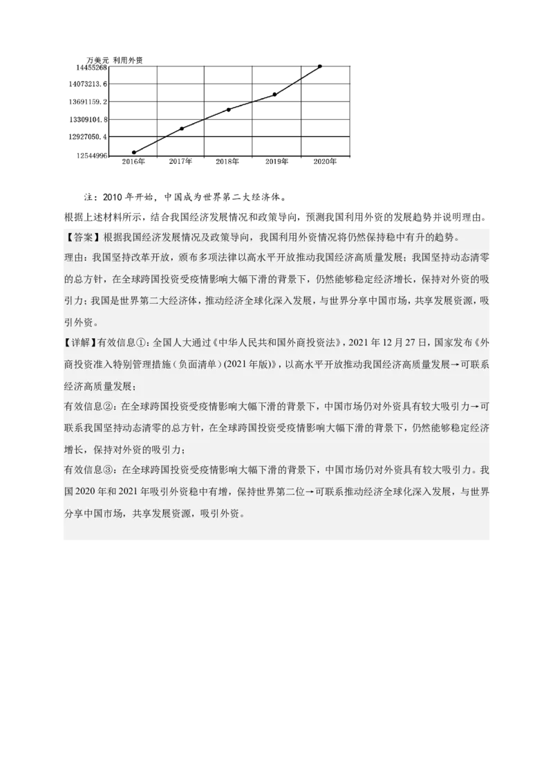 备考2023高考政治一轮复习高分突破：专题3经济全球化（解析版）_8.2025政治总复习_2023年新高考资料_一轮复习_2023新高考高考政治一轮复习高分突破（原卷版+解析版）