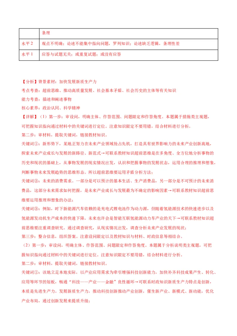 押江苏卷第20题哲学与文化逻辑与思维（解析版）-备战2024年高考政治临考题号押题（江苏卷）_8.2025政治总复习_2024年新高考资料_5.2024三轮冲刺