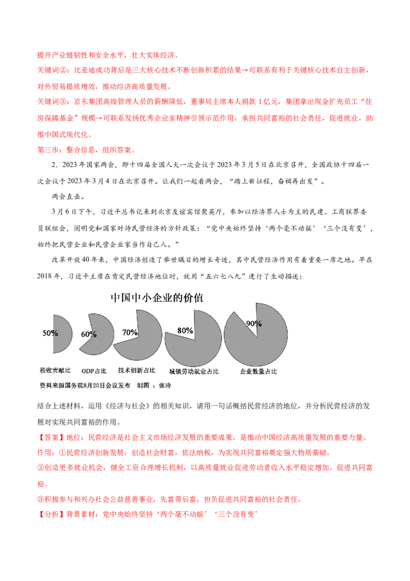 秘籍03主观题专练2023年3月时政热点（解析版）_8.2025政治总复习_2023年新高考资料_备战2023年高考政治抢分秘籍（新高考专用）
