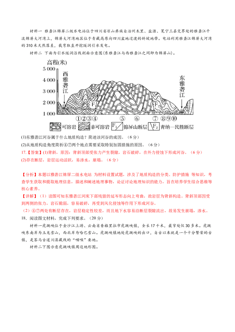 黄金卷06（解析版）-赢在高考&middot;黄金8卷备战2024年高考地理模拟卷（河北专用）_9.2025地理总复习_2024年新高考资料_4.2024高考模拟预测试卷