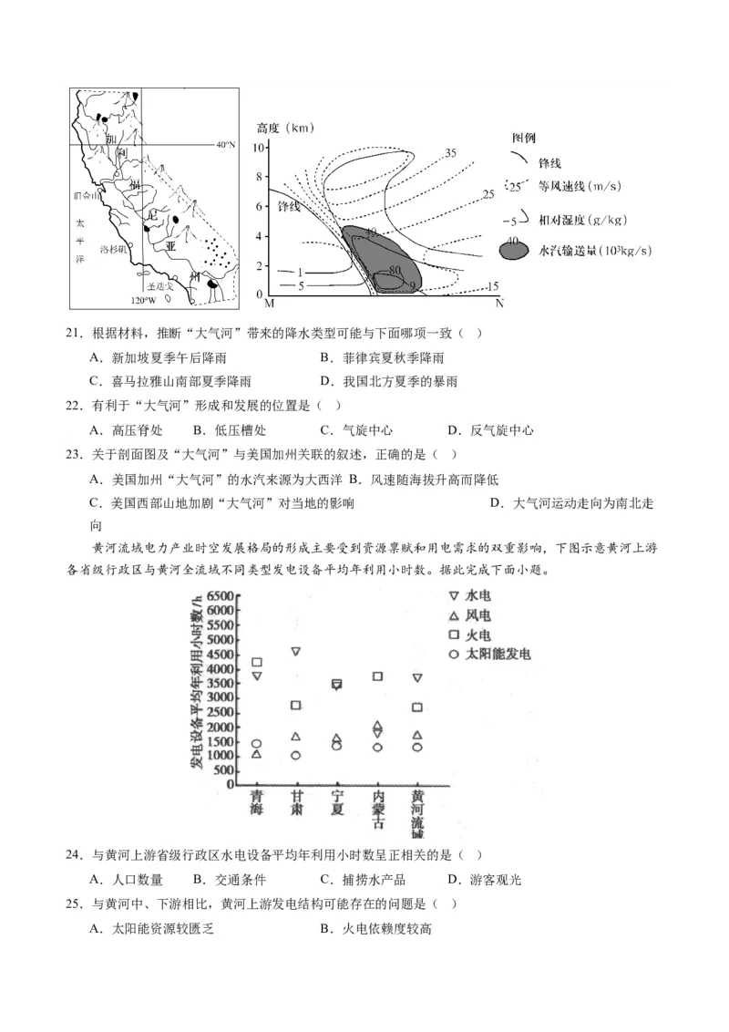 黄金卷04（原卷版）-赢在高考&middot;黄金8卷备战2024年高考地理模拟卷（浙江专用）_9.2025地理总复习_2024年新高考资料_4.2024高考模拟预测试卷