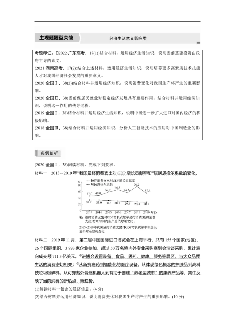 专题1　主观题题型突破　经济生活意义影响类_8.2025政治总复习_赠品通用版（老高考）复习资料_二轮复习_2023年高考政治二轮复习讲义+课件（全国版）_学生版_大二轮专题复习讲义
