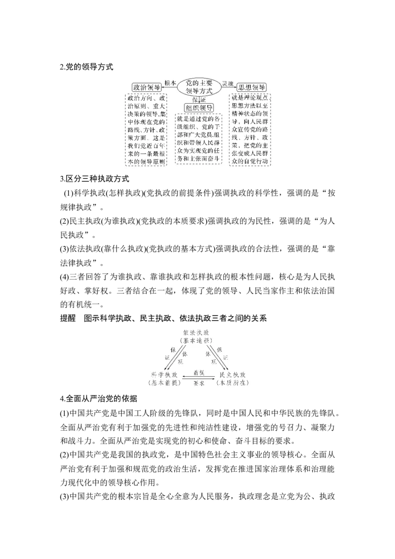 专题四中国的领导_8.2025政治总复习_2025年新高考资料_二轮复习_word+ppt2025年高考政治BBG二轮_赠1套Word版题库_Word版题库第一部分_Word版题库第一部分_第一部分专题突破