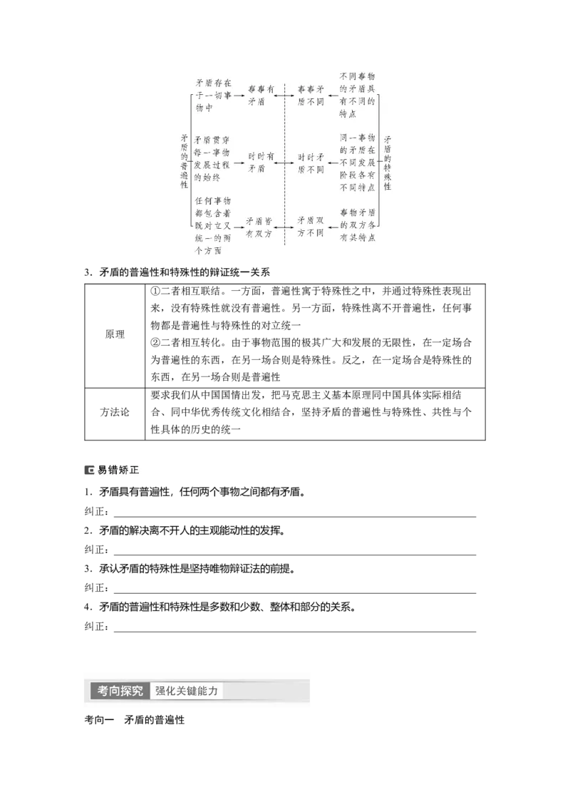 必修4　第20课　课时3　矛盾是事物发展的源泉和动力_8.2025政治总复习_2024年新高考资料_1.2024一轮复习_2024年高考政治一轮复习讲义（部编版）_学生版在此文件夹_大一轮复习讲义