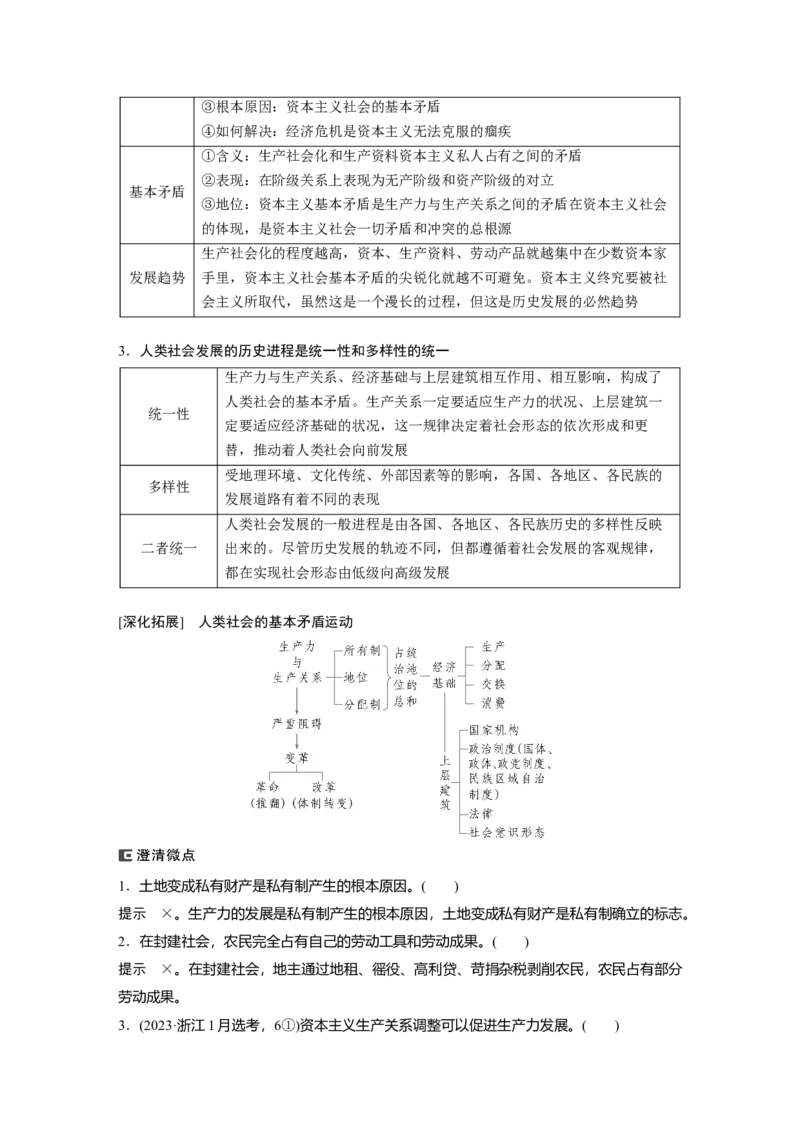 专题一　课时1　人类社会的发展进程_8.2025政治总复习_2025年新高考资料_二轮复习_word+ppt2025年高考政治BBG二轮_步步高二轮政治（新教材）Word讲义_配套Word文档专题一~专题四